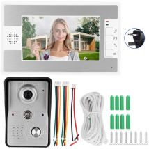 Jeffergarden Sistema di accesso remoto per visione notturna con schermo tft per videocitofono con campanello video cablato da 7 pollici 100-240VUK