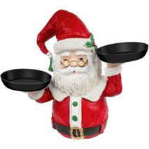 Jeffergarden - Support de friandises bonhomme de neige de nol, plateau de maintien du père nol, support de bols de fruits en résine, support de