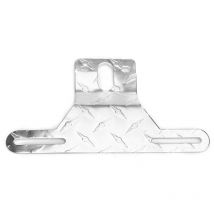 Jeffergarden - Support de montage de lumière de plaque d'immatriculation de remorque de camion en aluminium argenté