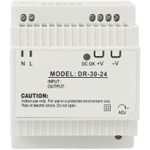 Transformateur de qualité industrielle 30W, alimentation à interrupteur sur Rail din pour la surveillance de la sécurité industrielle 100-240V 24V
