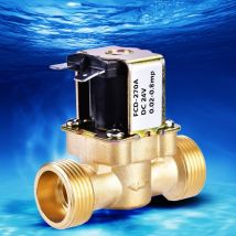 Jeffergarden - Válvula magnética solenoide eléctrica de latón normalmente cerrada de 3/4' dc 24V para control de agua