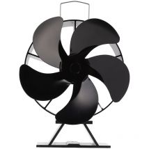 Jeffergarden - Ventilateur de poêle à chaleur, 5 pales, ventilateur de cheminée à bois, circulation chaude, résistant aux hautes températures