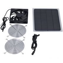 Ventilatore a pannello solare da 6 w con rete di protezione impermeabile per pollaio per serra per esterni - Jeffergarden