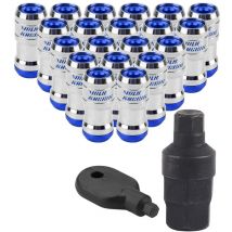 Jeffergarden - Vis d'écrous de roue de roue de course de voiture M12 x P1.5 pour la plupart des roues de rechange (bleu)
