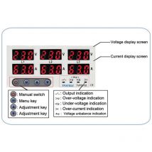 ZY - Jeffergarden Voltímetro de carril din trifásico, amperímetro, protector automático de sobretensión, sobrecorriente, ca 390-500V 40A