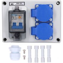 Wandsteckdose mit zwei deutschen Steckdosen, 200–250 v, mit 230 v, 40 a, 1P+N rcd - Jeffergarden