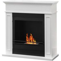 Jefferson - Bioethanol-Holzboden-Kamin 89,5x28xH90,5 cm, wei e Farbe