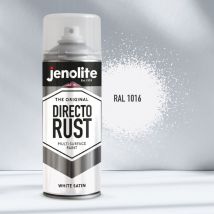Jenolite Directorust All-in-One Multi-Surface Paint - White Satin - 400ml Spray Can - 2-Pack