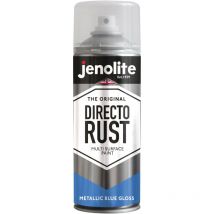 Directorust Metallic Gloss Primer Paint - Blue - 400ml Spray Can - 2-Pack - Jenolite