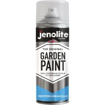 Multi-Surface Garden Furniture Paint - Chalky Mediterranean Blue - 400ml Spray Can - 3-Pack - Jenolite
