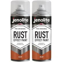 Unbranded - Jenolite Multi-Surface Paint - Rust Effect - 400ml Spray Can - 2-Pack