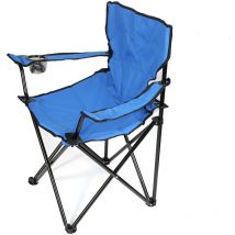 Chaise de Camping Pliante Portable avec Porte-gobelet Capacité 130kg Adaptée Camping Jardin Pêche Terrasse Barbecue-Bleu