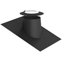 Jeremias DW-BLACK Dachdurchführung und Wetterkragen 16-25° mit Elastomerrand rot Edelstahl matt schwarz
