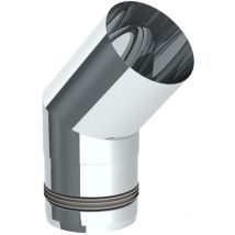 Pellet-line Winkel 45° Edelstahl unlackiert - Jeremias