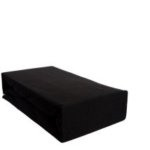 Cofi 1453 - Jersey Spannbettlaken 100% Baumwolle 180-200x200 Cm + 25 Cm Rundumgummizug Schwarz