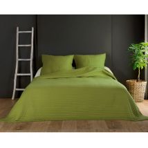 Couvre lit et taie matelassés Vert clair 250x260 cm