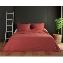 Couvre lit et taie matelassés Brique 180x240 cm