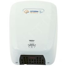 Jet Dryer - Sèche-mains - Sèche-mains à air chaud Storm, métal blanc 8596220006387