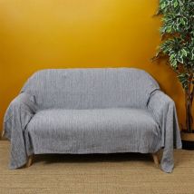 Jeté de canapé 170x250 cm gris anthracite