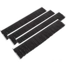 Jeu 4x Brosse de rechange 50 cm – pour Balayeur à pelouse 95 cm – pour Balai ramasseur autoporté pour Tondeuse autoportée Tracteur de pelouse