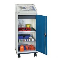 Stumpf - Jeu d'armoire à outils avec pupitre rapporté H1310xl500xP500mm gris clair/bleu gentiane