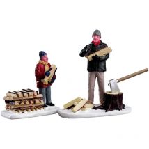 Jeu De 2 Bois De Chauffage Empilables