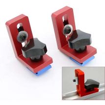 Jeu de 2 équerres coulissantes en t pour outils de menuiserie en profilé aluminium.