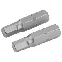 Jeu de 2 inserts hexagonaux S2 H5X25MM Tolsen
