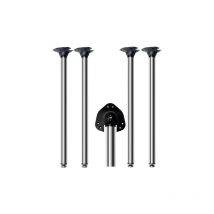 Klose Besser - Jeu de 4 pieds de table ' pliants ' Couleur: Noir ou Inox Noir