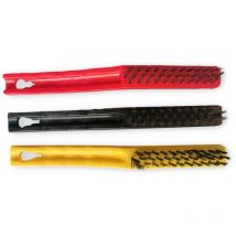 Jeu de 3 brosses a main nylon laiton acier
