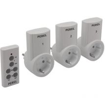 Jeu de 3 prises télécommandées terre allemande