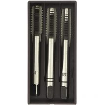 Tivoly - Jeu de 3 tarauds main acier au chrome m ø mm: 10 - Long. totale mm: 80 - Long. taillée mm: 24