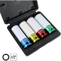 52338 jeu de 4 douilles a choc 1/2 special extraction roues - JBM