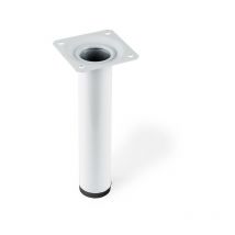 Jeu de 4 pieds cylindriques en acier d'une hauteur de 150 mm et finition blanc. Dimensions: 30x30x150 mm - talla