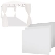 Frankystar - Jeu de 4 rideaux latéraux en pvc pour gazebo de jardin 3x2 mt. Jeu de 4 rideaux latéraux pour gazebo de jardin de couleur écrue.