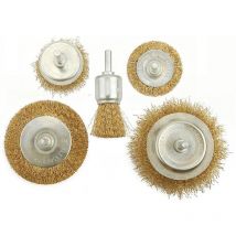 Jeu de 5 brosses mixtes Tolsen