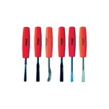 Iridium - jeu de 6 gouges pour ciseaux a lame en acier a bois