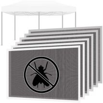 Frankystar - Jeu de 6 moustiquaires pour gazebo de jardin 3x6 m jeu de 6 moustiquaires avec velcro. 300X300X200H cm Vert