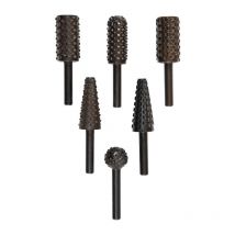 Einhell 49495500 Jeu de 10 râpes pour fraiser la sculpture sur bois et tôle Ø6mm - KWB