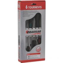 Sodise - Jeu de 6 tournevis qualité acier S2 drakkar tools - S13337