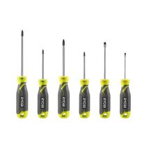 Ryobi - RHSDS6PC Jeu de tournevis magnétiques Embouts magnétiques antidérapants 6 pièces