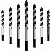 Osqi - Jeu de 7 forets pour carrelage, verre, béton, pierre, brique, carrelage, céramique et miroirs (3mm 4mm 5mm 6mm 8mm 10mm 12mm)