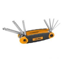 Jeu de 8 cle's hexagonales avec bille ex 20058T Tolsen