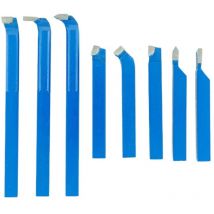 Mw Tools - Jeu de 8 outils de tournage en carbure soudé avec queue 12x12 mm DBST0812