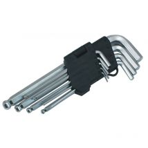 Jeu de 9 clés Allen longues Chrome vanadium