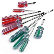 Jeu de 9 tournevis, Ensemble de tournevis, poignée colorée, tournevis à fente et Phillips, 3x75mm/3x100mm/5x125mm/6x200mm, 5x150mm
