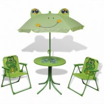 Asupermall - Jeu de bistro avec parasol pour enfants 3 pcs Vert
