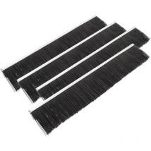 Jeu 4x Brosse de rechange 55 cm – pour Balayeur à pelouse 105 cm – pour Balai ramasseur autoporté pour Tondeuse autoportée Tracteur de pelouse