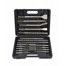 Awtools zestaw dłut i wierteł sds+ 17 elem.