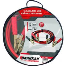 Drakkar Equipement - Jeu de cables de démarrage cuivre souple pinces Laiton 650 Ampères S04124